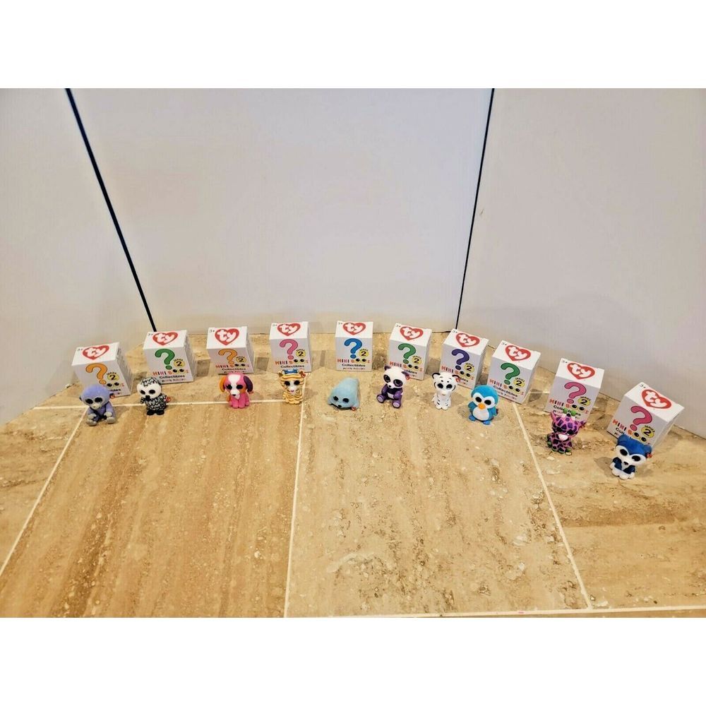 SET of 10 Ty Beanie Boos Mini‎ Boo Hand Painted Collectible SERIES 2 Figurines